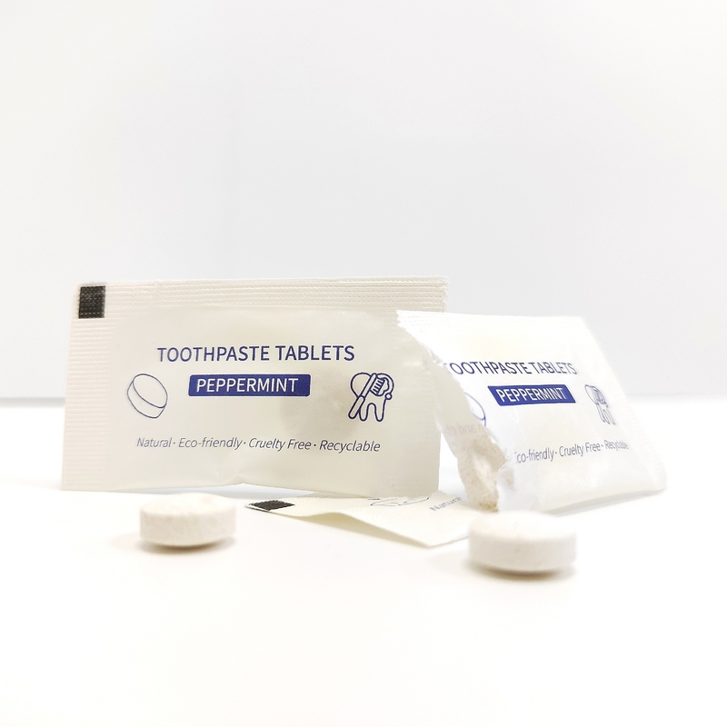 Hotel Travel Size Tabletki do wybielania zębów Stała pasta do zębów Organiczny środek do usuwania nieświeżego oddechu Pigułka do płukania jamy ustnej Mint