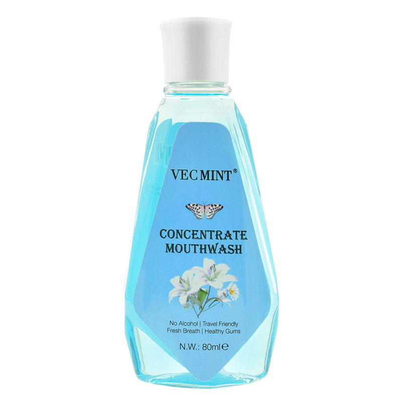 VECMINT Bezalkoholowy 80 ml Aromaty kwiatowe Antybakteryjne Koncentrowane Mycie jamy ustnej Mycie jamy ustnej Mycie zębów