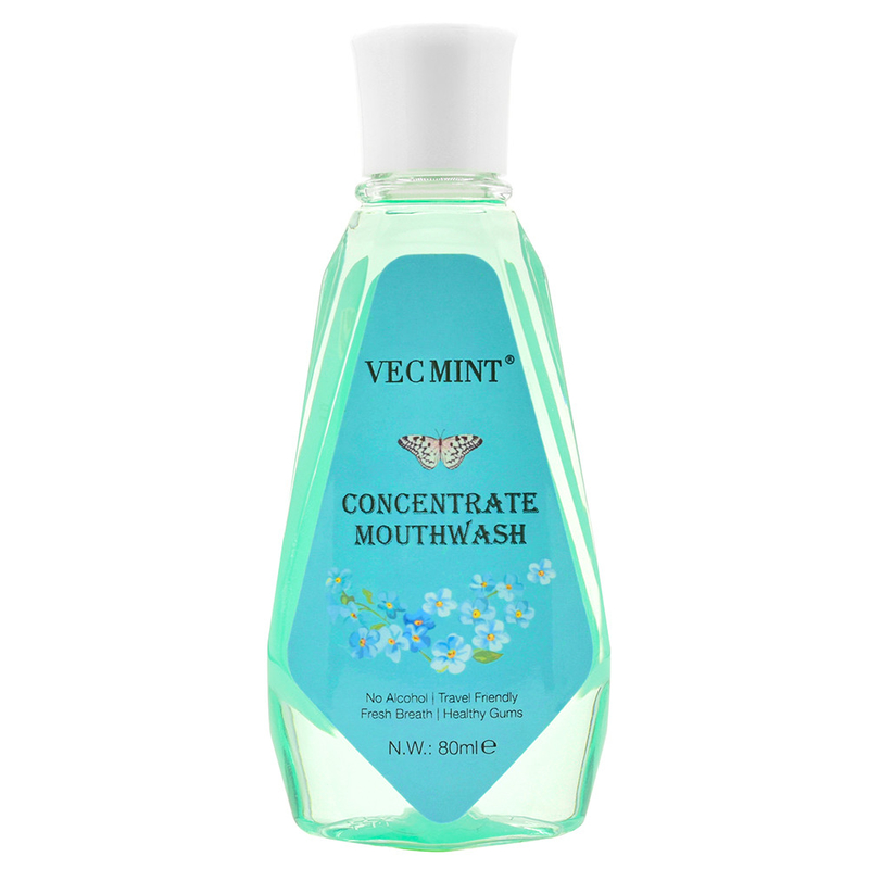 VECMINT Bezalkoholowy 80 ml Aromaty kwiatowe Antybakteryjne Koncentrowane Mycie jamy ustnej Mycie jamy ustnej Mycie zębów