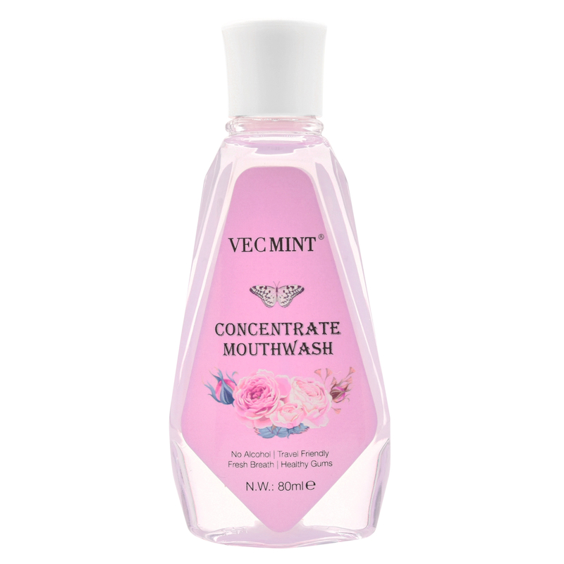 VECMINT Bezalkoholowy 80 ml Aromaty kwiatowe Antybakteryjne Koncentrowane Mycie jamy ustnej Mycie jamy ustnej Mycie zębów