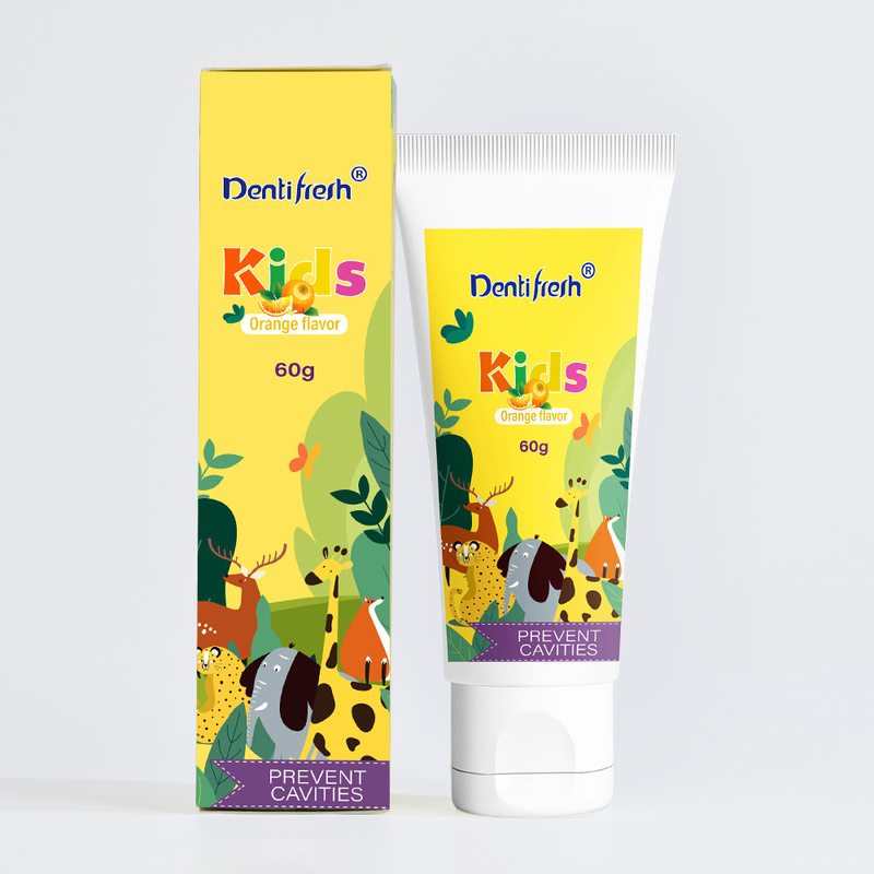 DENTIFRESH 60g Pomarańczowa pasta do zębów w pomarańczowej pascie smaku pasty do zębów pasty do zębów dla dzieci pasty do zębów mini