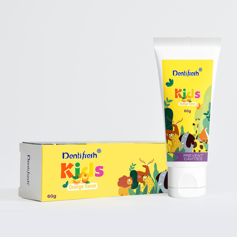 DENTIFRESH 60g Pomarańczowa pasta do zębów w pomarańczowej pascie smaku pasty do zębów pasty do zębów dla dzieci pasty do zębów mini