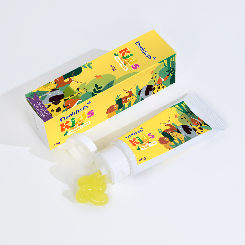 DENTIFRESH 60g Pomarańczowa pasta do zębów w pomarańczowej pascie smaku pasty do zębów pasty do zębów dla dzieci pasty do zębów mini