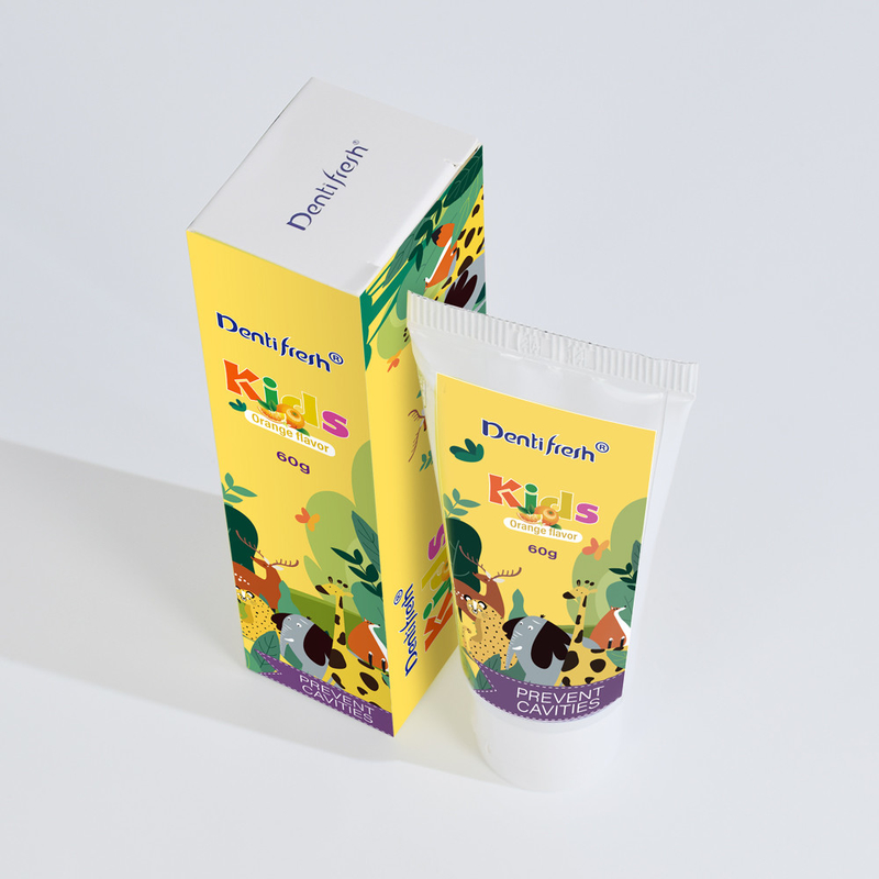 DENTIFRESH 60g Pomarańczowa pasta do zębów w pomarańczowej pascie smaku pasty do zębów pasty do zębów dla dzieci pasty do zębów mini