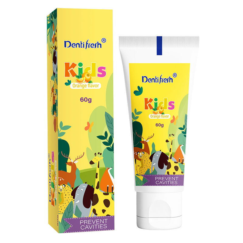 DENTIFRESH 60g Pomarańczowa pasta do zębów w pomarańczowej pascie smaku pasty do zębów pasty do zębów dla dzieci pasty do zębów mini