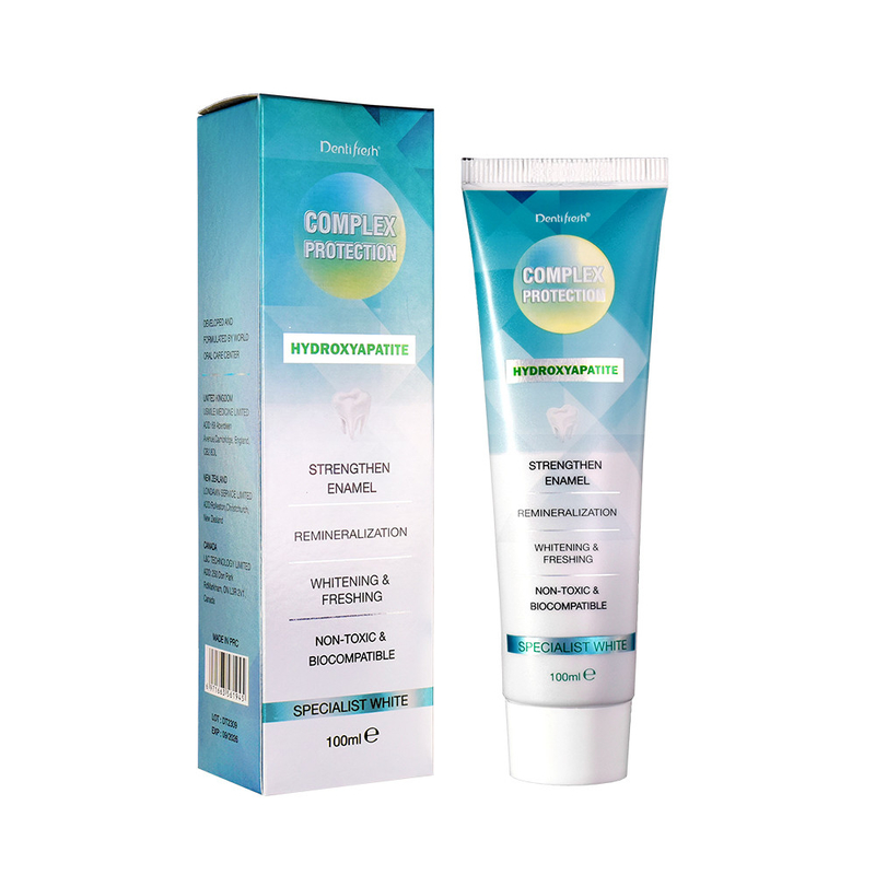 DENTIFRESH 100 g pasty do zębów z hydroksyapatytem, pasty do zębów o smaku miętowym, pasty do zębów dla dorosłych, pasty do zębów z logo