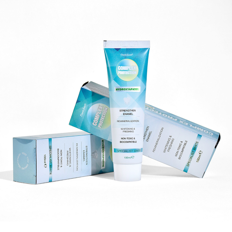 DENTIFRESH 100 g pasty do zębów z hydroksyapatytem, pasty do zębów o smaku miętowym, pasty do zębów dla dorosłych, pasty do zębów z logo