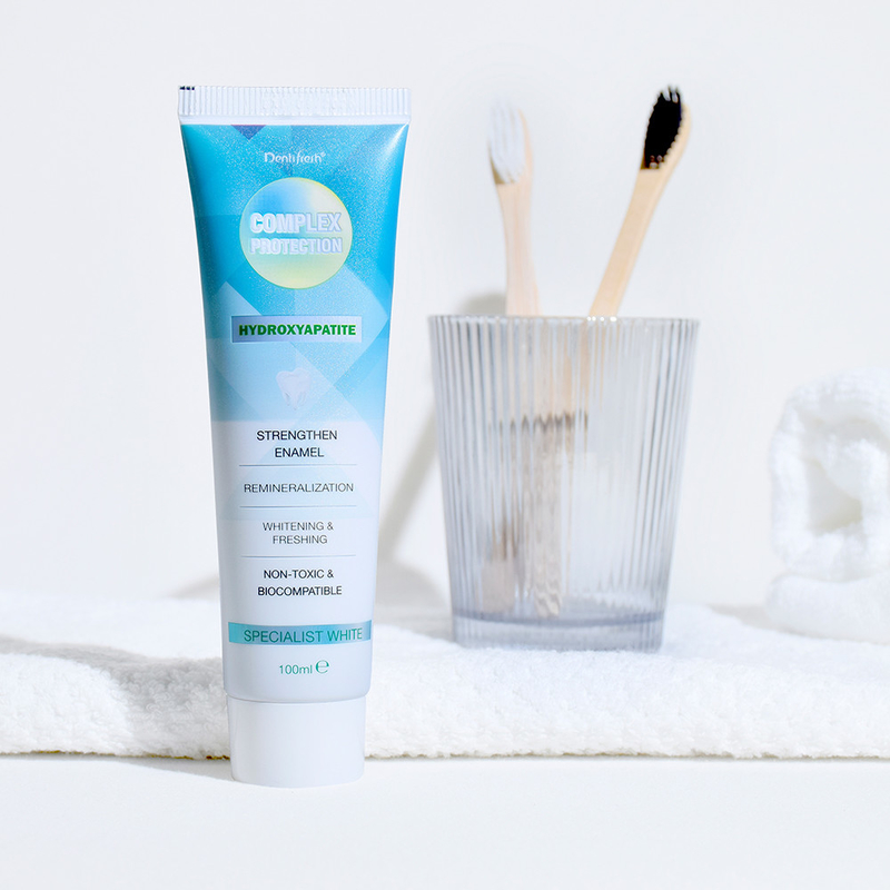 DENTIFRESH 100 g pasty do zębów z hydroksyapatytem, pasty do zębów o smaku miętowym, pasty do zębów dla dorosłych, pasty do zębów z logo