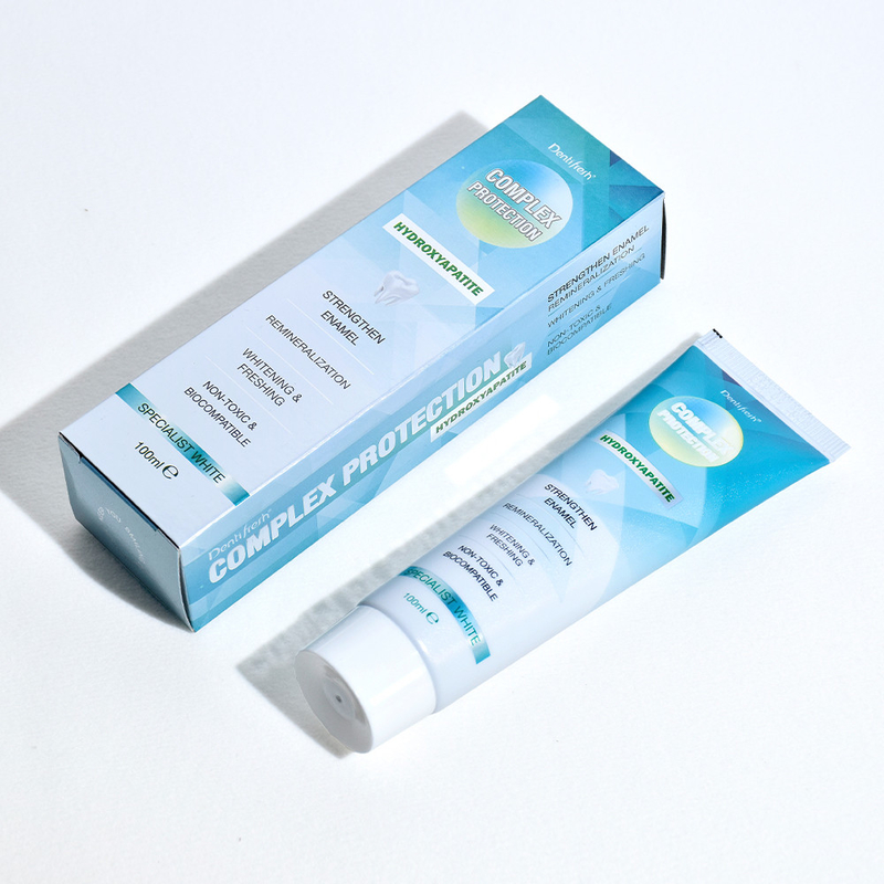 DENTIFRESH 100 g pasty do zębów z hydroksyapatytem, pasty do zębów o smaku miętowym, pasty do zębów dla dorosłych, pasty do zębów z logo