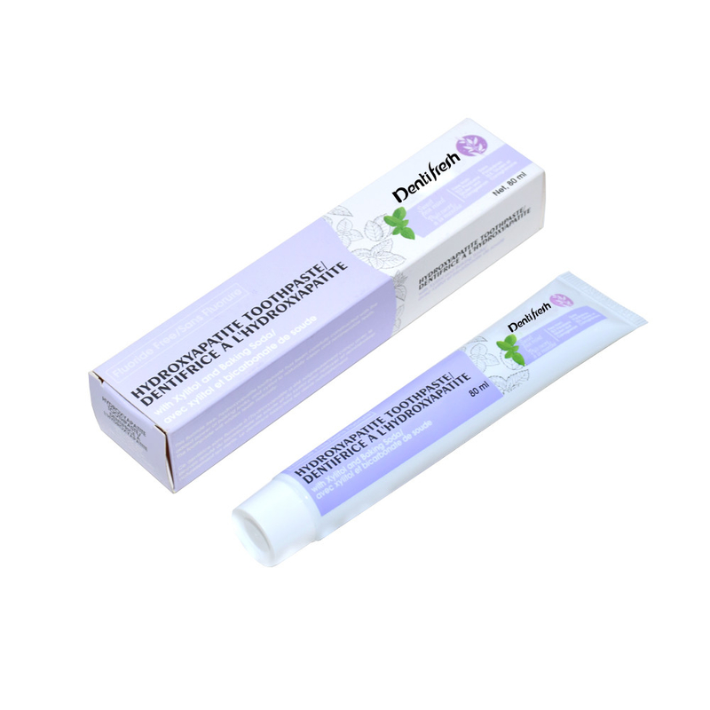 Odświeżony fluor - darmowa pasta do zębów, 80 ml - Hydroksyapatytowa formuła z ksylitol i sodą oczyszczoną dla zdrowia jamy ustnej