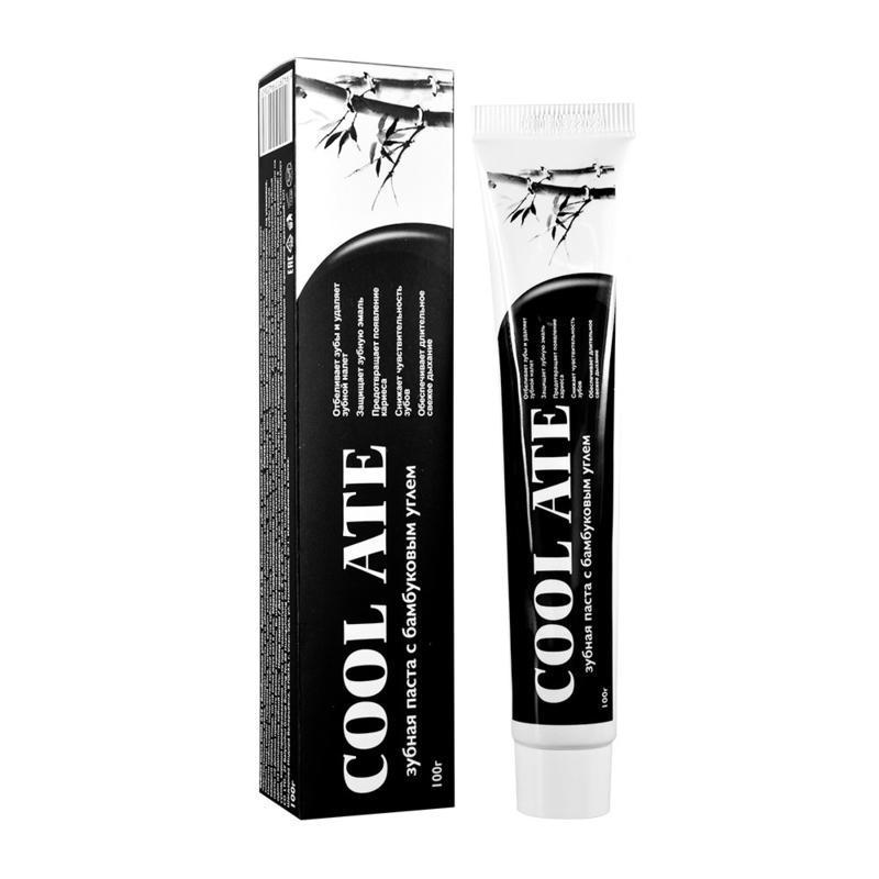 COOL ATE Pasta do zębów - wybilia zęby i odświeża oddech bambusowym węglem 100g czyszcząca formuła dla zdrowia jamy ustnej