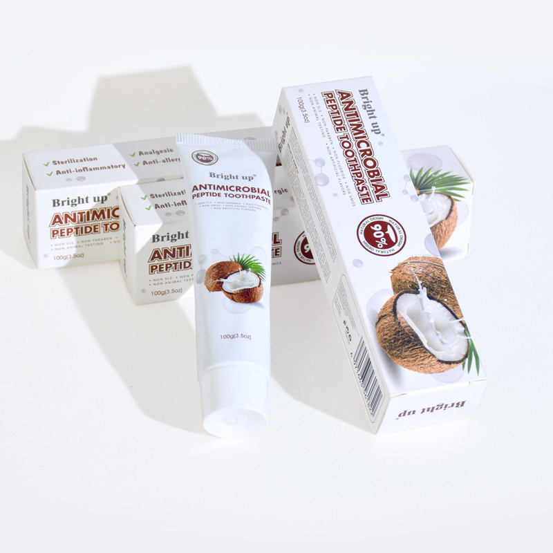 Wysokiej jakości Brilliant up Antimicrobial Peptide pasta do zębów, 100g (3,5 oz) Per Tube olej kokosowy hurtowy
