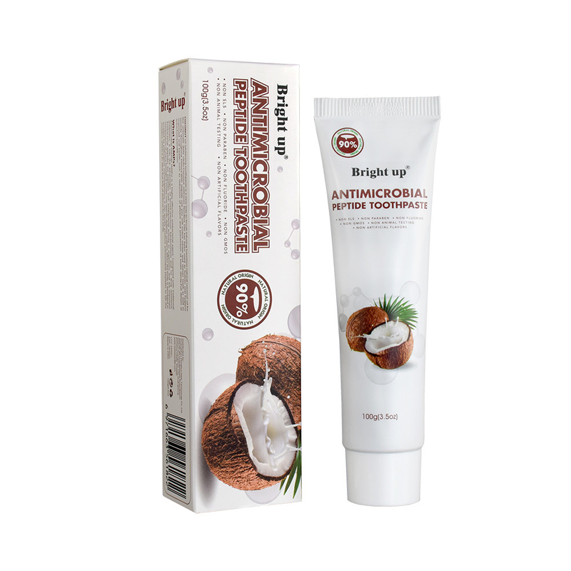 Wysokiej jakości Brilliant up Antimicrobial Peptide pasta do zębów, 100g (3,5 oz) Per Tube olej kokosowy hurtowy