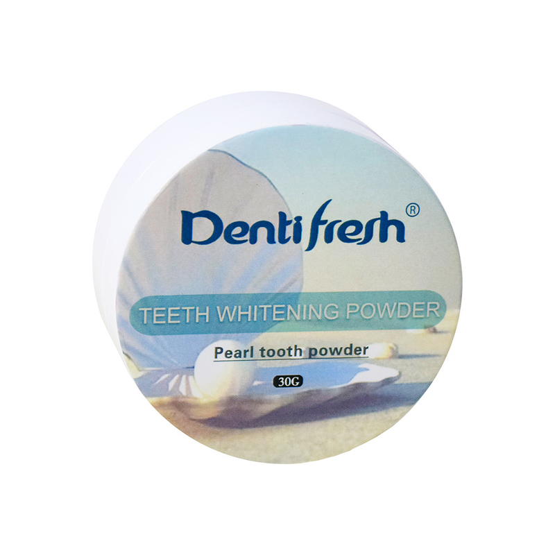Nowy DentiFresh Purple Tooth Toner - Prosto korygujący kolor proszek wybielający zęby, 30g