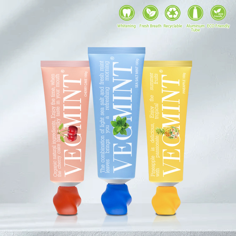 VECMINT Torta wiśniowa Pasta do zębów aromatyzowana na świeżość jamy ustnej - Organiczne naturalne składniki 100 g hurtowa dostawa fabryczna na zamówienie
