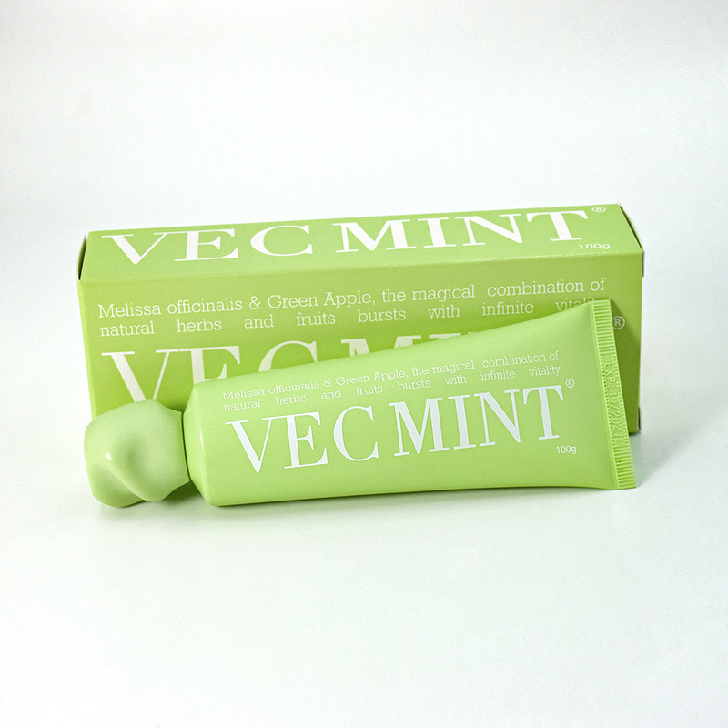 VECMINT 100g pasty do zębów: Uwolnij żywotność jamy ustnej za pomocą magicznych naturalnych ziół i owoców (Melissa officinalis i zielone jabłko)