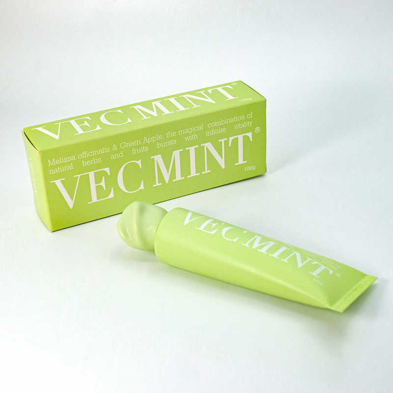 VECMINT 100g pasty do zębów: Uwolnij żywotność jamy ustnej za pomocą magicznych naturalnych ziół i owoców (Melissa officinalis i zielone jabłko)