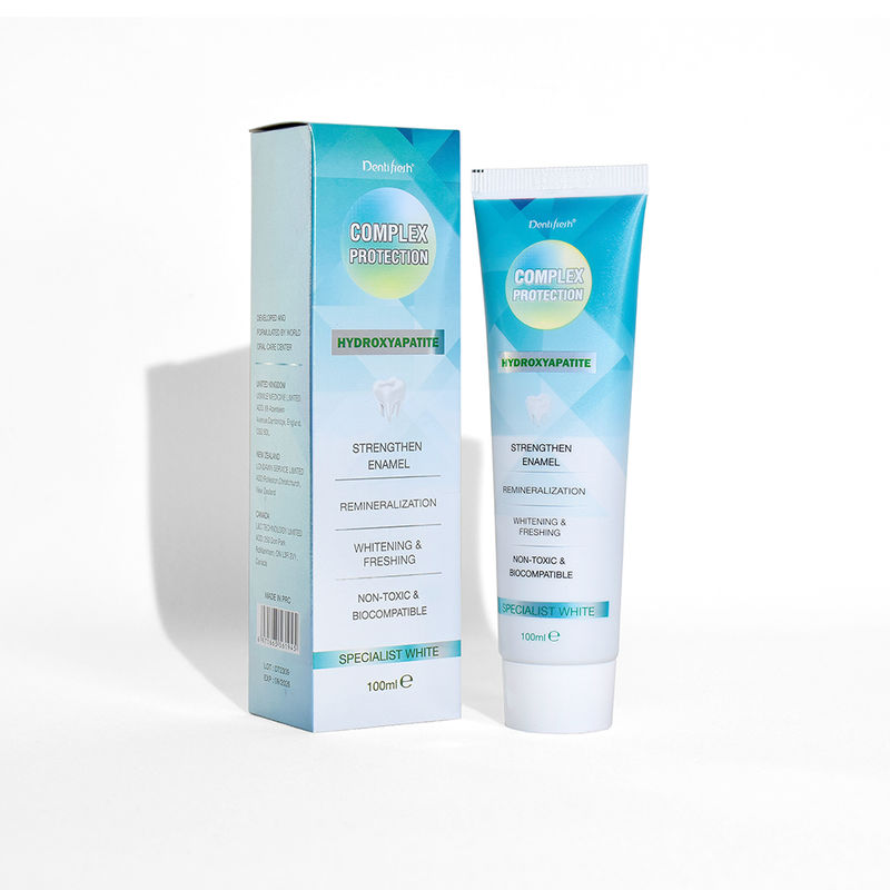 Umiarkowany efekt wybielania zębów Pesty do zębów z szczoteczką dwa razy dziennie i składniki fitanu sodu