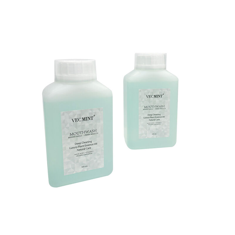 VECMINT Naturalny płyn do płukania jamy ustnej - głębokie oczyszczanie jamy ustnej Spłukać olejkiem esencji roślinnej dla świeżego oddechu 500 ml