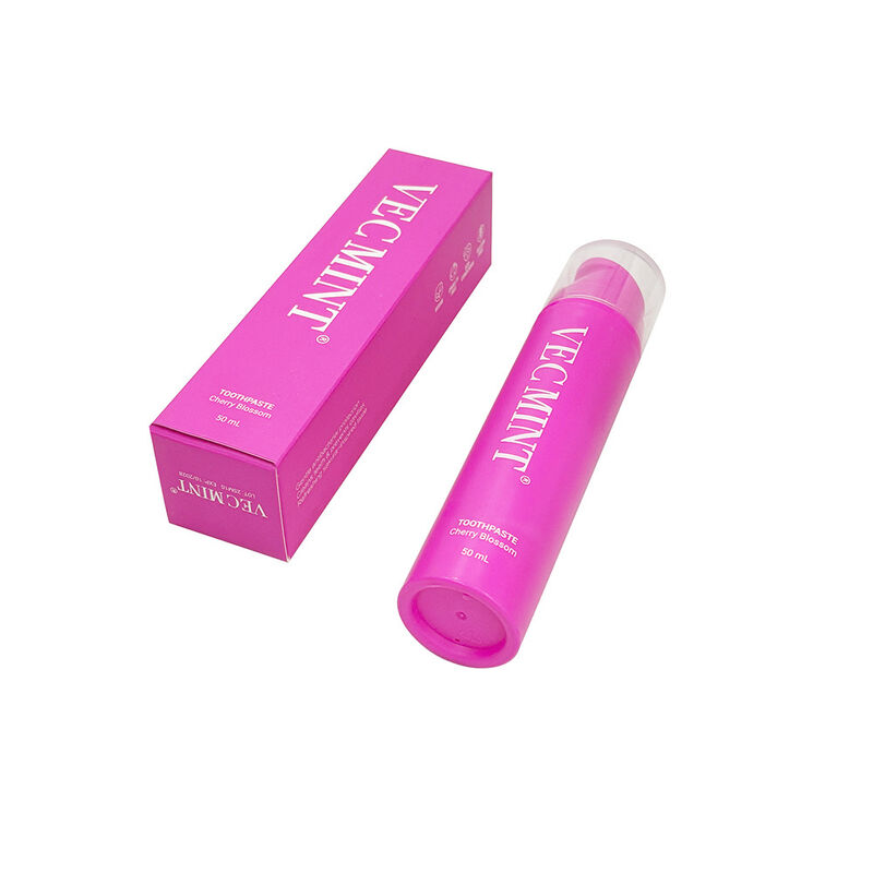 Pasta do zębów VECMINT Cherry Blossom 50mL - Pump Bottle Design Pasta do pielęgnacji jamy ustnej wolna od fluoru dla delikatnych zębów