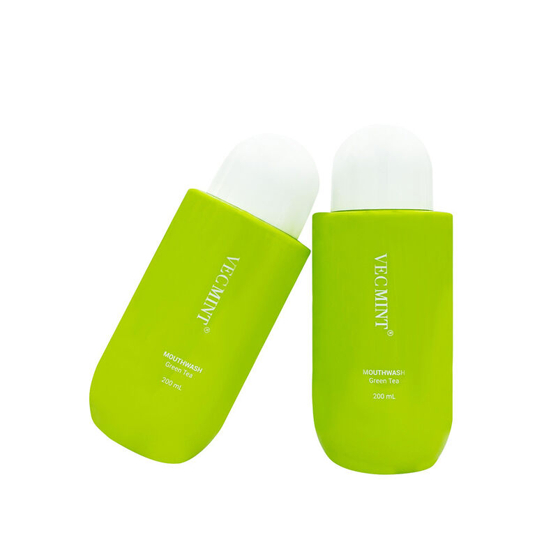 Bezchemiczne zielone herbaty do płukania jamy ustnej VECMINT - naturalny, długotrwały, świeży płukanie jamy ustnej (200 ml)