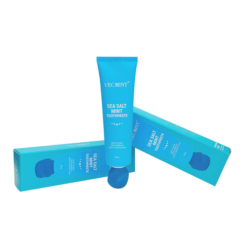 VECMINT 100g Pasta do zębów z miętą i solą morską - Głębokie czyszczenie zębów i świeży oddech