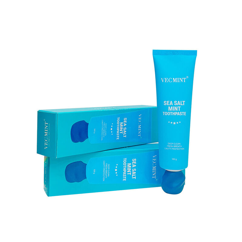 VECMINT 100g Pasta do zębów z miętą i solą morską - Głębokie czyszczenie zębów i świeży oddech