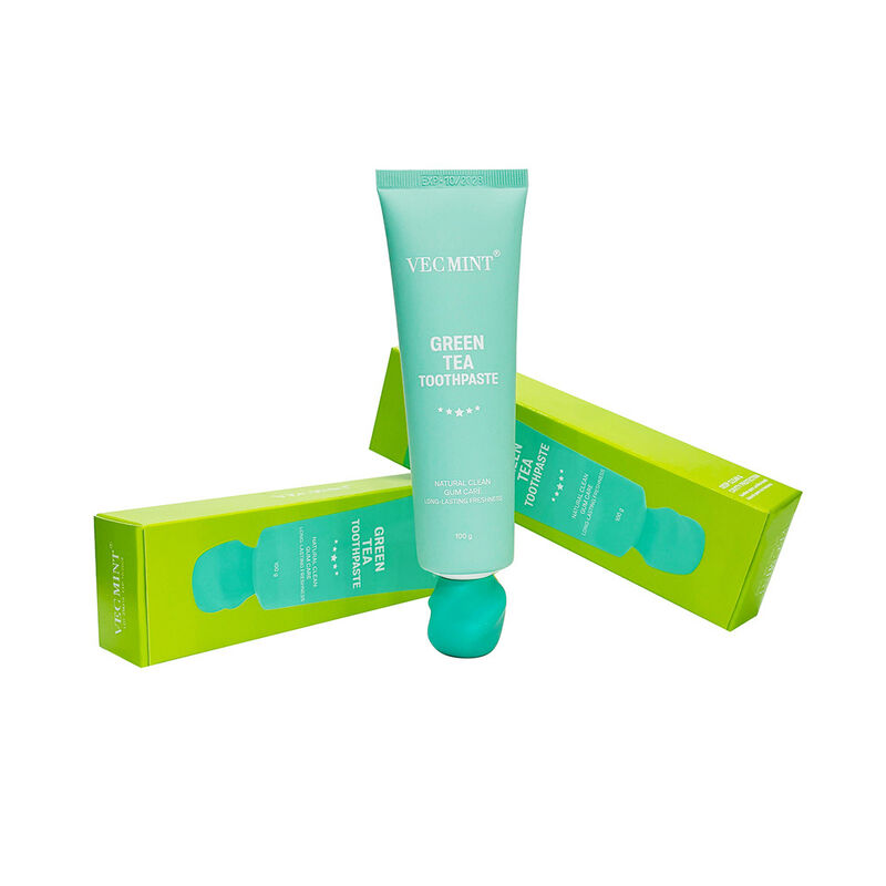 Długotrwała pasta do zębów na cały dzień, świeża, zielona herbata VECMINT - 100% naturalne składniki, naturalnie czysta i świeża (100 g)