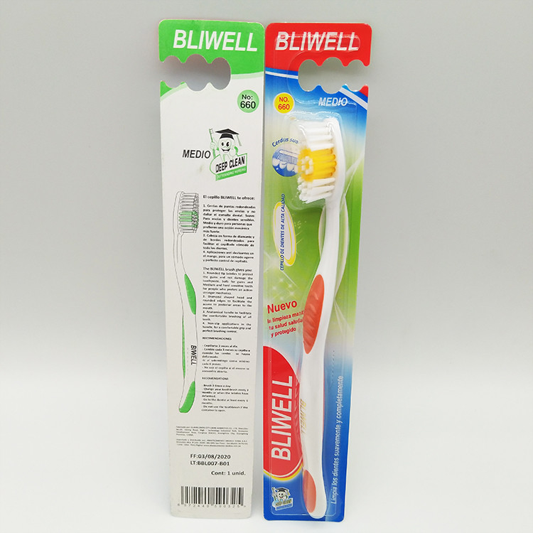 Hurtownia OEM Eco Friendly Color Handle Plastikowa, miękka szczoteczka do zębów wielokrotnego użytku do jamy ustnej